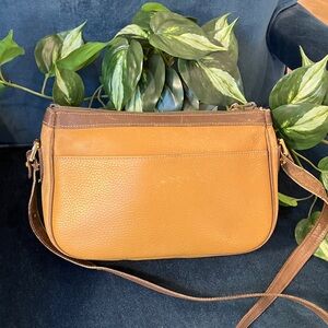Vintage Loewe Brown and Tan Leather Crossbody Bag